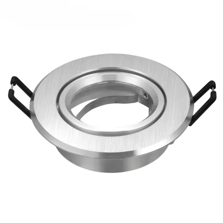 Horneo De Luz Redonda De Aluminio Para Techo GU10 MR16 Plata Aluminio Enchufe LED Blanco No Dimmable Para Sala De Comedor - 1