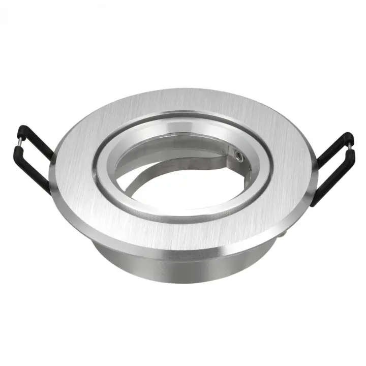 Horneo De Luz Redonda De Aluminio Para Techo GU10 MR16 Plata Aluminio Enchufe LED Blanco No Dimmable Para Sala De Comedor - 1