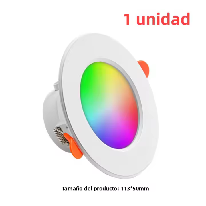 Lámpara De Techo Revestida Con LED 10W Bluetooth Control Remoto Por Alexa Y Google Home Luz Cambiante RGB Ajustable Para Sala De Comedor Material De Aluminio - 1