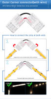 Conector De Enlace De Tira LED Flexible 2Pines 8mm 10mm PCB Para 2835 5050 SMD COB Luz De Tira LED Sin Soldadura Necesaria - details 6