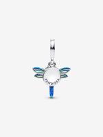Pandora - Charm Doble Colgante de Libélula Azul "Peringuir El Sueño"-Plata de Ley - details 0