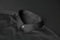 Camisa Larga Para Hombre Color Sólido Suave Y Elegante Ajustada Con Diseño De Muslo Top De Fiesta No Hierro Estirado Para Negocios - details 13