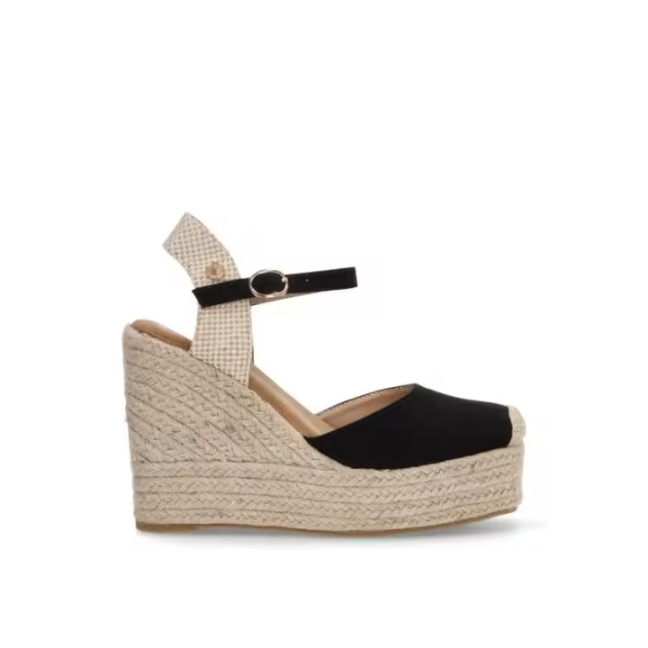 Esparteña valenciana alpargata BUONAROTTI cf5072 negro - 1