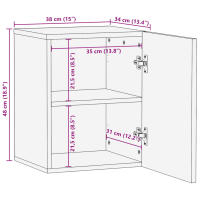 vidaXL Armario de lavabo para baño madera maciza de mango 38x34x48 cm - details 6
