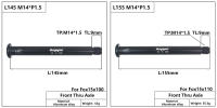 HEPPE Juego De Eje Transversal Para Bicicleta MTB Ultra Ligero Compatible Con FOX SC 32 34 36 Serie Frente Color Negro Tamaños 145/155mm - details 0