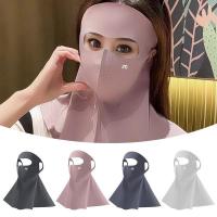 Máscara Facial Multifuncional De Seda Hielo Para Verano Protección Solar Y Respirabilidad Para Ciclismo Al Aire Libre - details 14