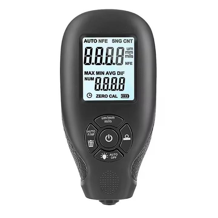 Profesional medidor de espesor LCD dplay Coche Pintura recubrimiento Negro tester - 1