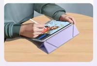 Funda De Cuero Para Tableta Samsung Galaxy Tab S11 Con Portador De Lápiz Y Soporte De Acrílico Transparente Protector Antichoque - details 7