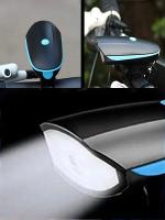 Lámpara De Bicicleta Con Bocina Recargable Por USB Luz Frontal Para Ciclismo Y Scooter Electrónico ABS Impermeable IPX6 Con Función De Sensor Inteligente - details 13