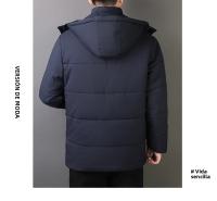 Abrigo De Panales De Algodón Invierno Para Hombre Largo Grueso Cálido Impermeable Con Capucha Militar Tamaño Grande Chaqueta De Viento - details 7