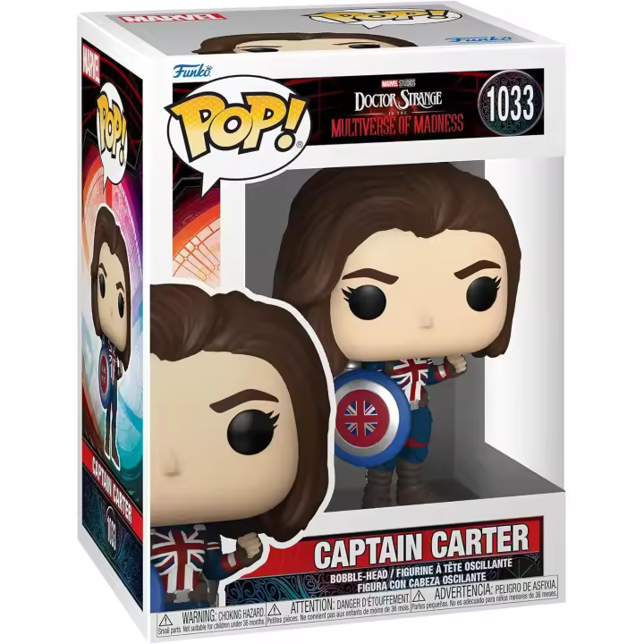 Funko Pop! Marvel: - Captain Carter 1033 - Doctor Strange - Figura de Vinilo Coleccionable - Idea de Regalo- Mercancia Oficial - Juguetes para Niños y Adultos - Movies Fans - Muñeco para Coleccionistas - 1