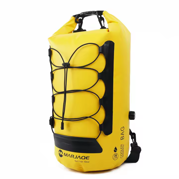 Mochila De Almacenamiento Exterior 20L Impermeable Y Colapsable Para Kayak Y Rafting Separación Seca Y Húmeda Bolsa De Río Unisex Color Amarillo Y Negro - 1