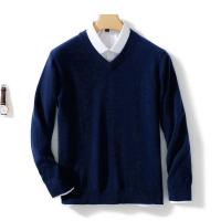 Suéteres De Lana Para Hombre V-Neck Oveja Cashmere Calidad Superior Abrigo Casual Otoño Primavera Ropa De Mujer - details 10