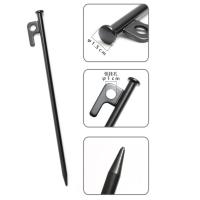 Juego De 8 Piezas De Palos De Tenda Duros De Acero De Alta Resistencia Con Agujero Negro Para Fijación De Tenda Camping Al Aire Libre Picnic - details 5