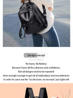 Bolso De Hombro Para Mujer En PU Negro Casual Y Versátil Gran Capacidad Ligero Adecuado Para Estudiantes De Colegio Salir - details 5