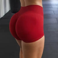 Shorts De Gimnasio Para Mujer Fitness Deportivos Shorts De Bicicleta 4.5" Banda Ribbed Baño Yoga Shorts De Trabucajo Sin Costuras Leggings - details 4