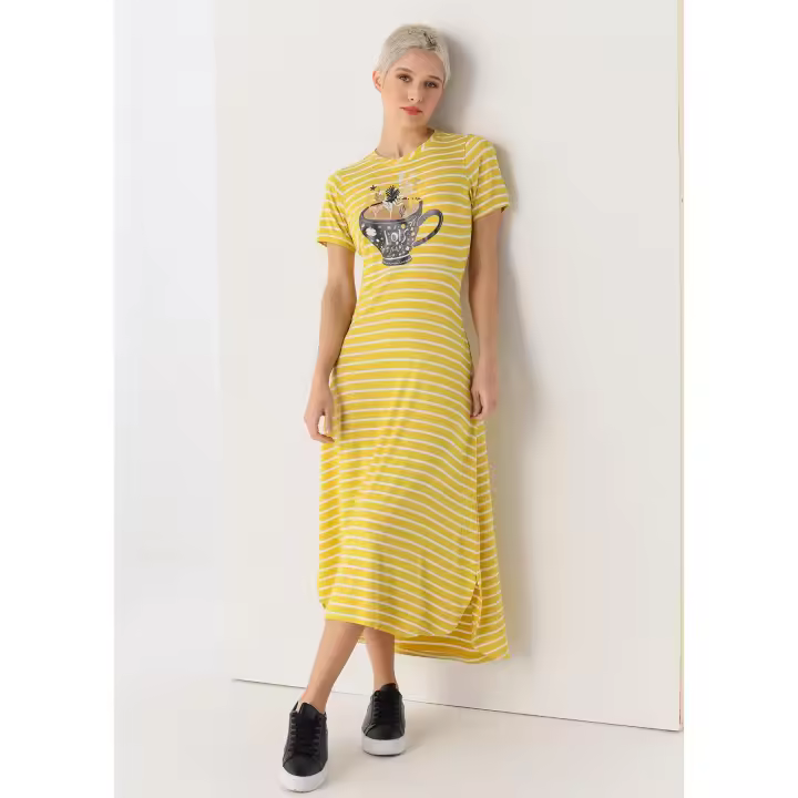 Vestido Largo a Rayas Lois Jeans - Estilo Elegante - Alta Calidad - 1