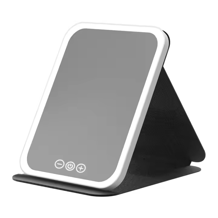 Espejo de Maquillaje LED Tríptico Wdruz Con Aumento Blanco - 1