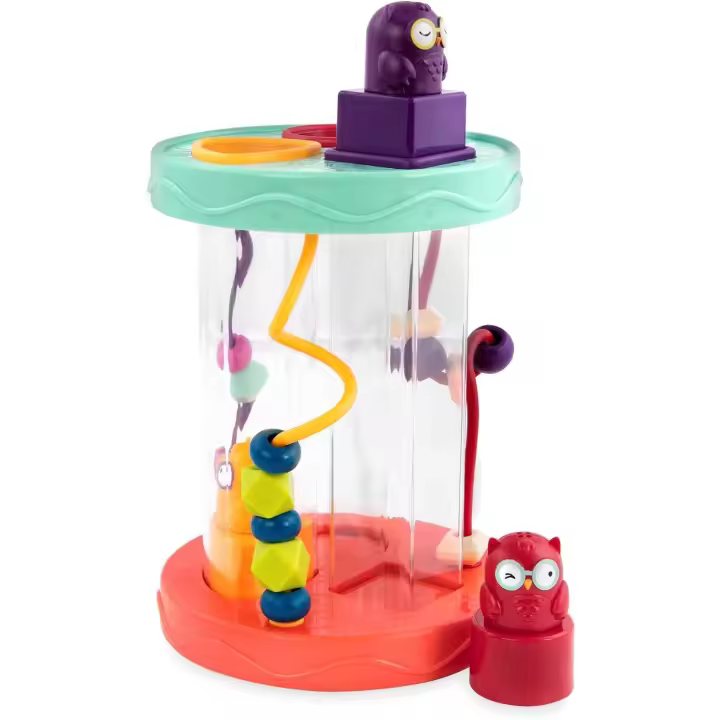 Juguetes – Clasificador de formas – Juguete de clasificación con 3 búhos – Formas coloridas, laberinto de cuentas y sonidos divertidos – Juego educativo y de desarrollo para bebés y niños pequeños - 1