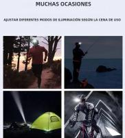 Linterna Frontal LED Recargable USB 2000 Lumen Con Sensor De Movimiento Impermeable Para Camping Y Pesca Luz De Mano Exterior - details 9