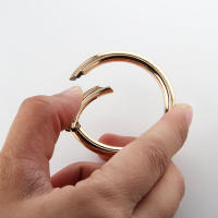 Anillo De Puerta Primavera Con Cierre De Resorte Para Llavero Y Bolsos Accesorio De Correa De Cuero Partes Para Colgante Y Hebilla Unisex Material Poliéster - details 2