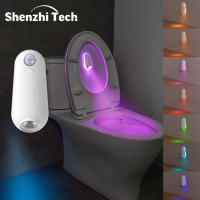 Lámpara De Noche Inteligente Con Sensor De Movimiento Cambio De Color En 7 Colores Luz LED RGB Gradiente Para Baño Y Comode - details 0