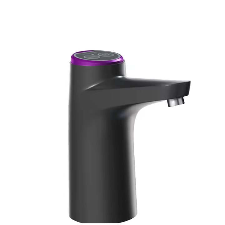 Dispensador de agua automático, bomba para botellas de agua, bomba de agua potable, dispensador de agua eléctrico para camping, hogar, oficina, recargable (negro) - 1
