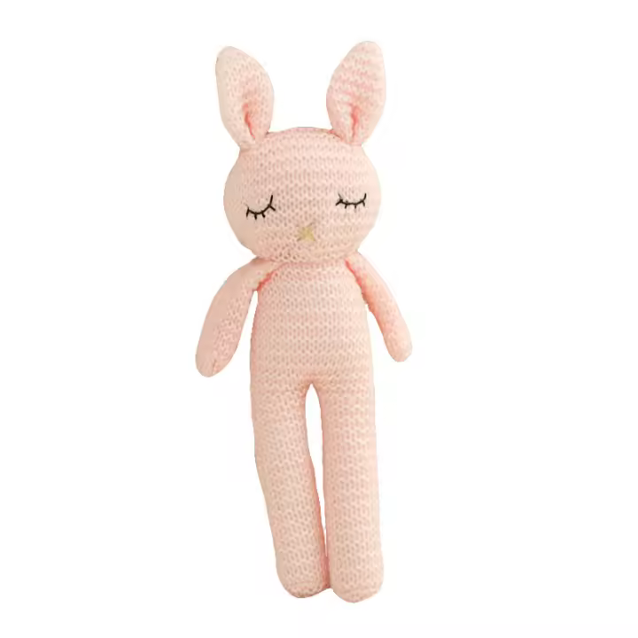 Muñeco De Peluche De Conejo Hecho a Mano Juguetes Para Niños Y Niñas Almohada De Suavecita Para Dormir Regalo De Cumpleaños - 1