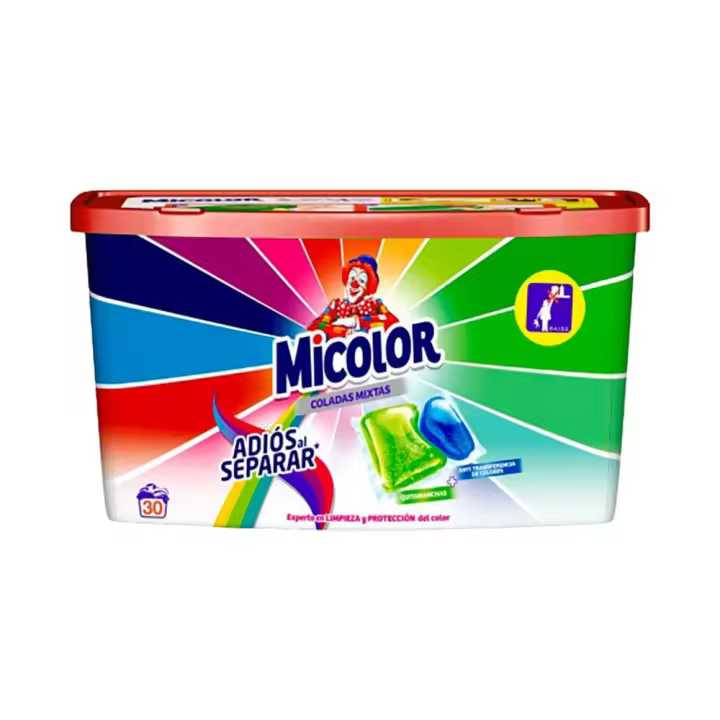 Detergente capsulas 30 doses adeus ao separar 660g micolor - 1