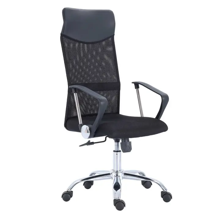 Sillón giratorio Coach altura regulable con reposabrazos negro 112-122x64x64 cm Adec - 1
