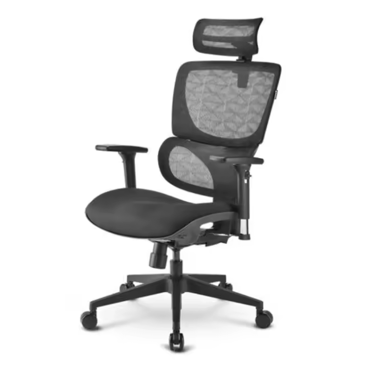 Silla Ergonómica Sharkoon Officepal C30 Negra - Ajustable y Transpirable - 1