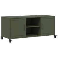 vidaXL Mueble de TV acero 100,5x39x43,5 cm en color Rosa/Verde/Blanco y más | almacenamiento funcional diseño moderno para baño dormitorio sala - details 1