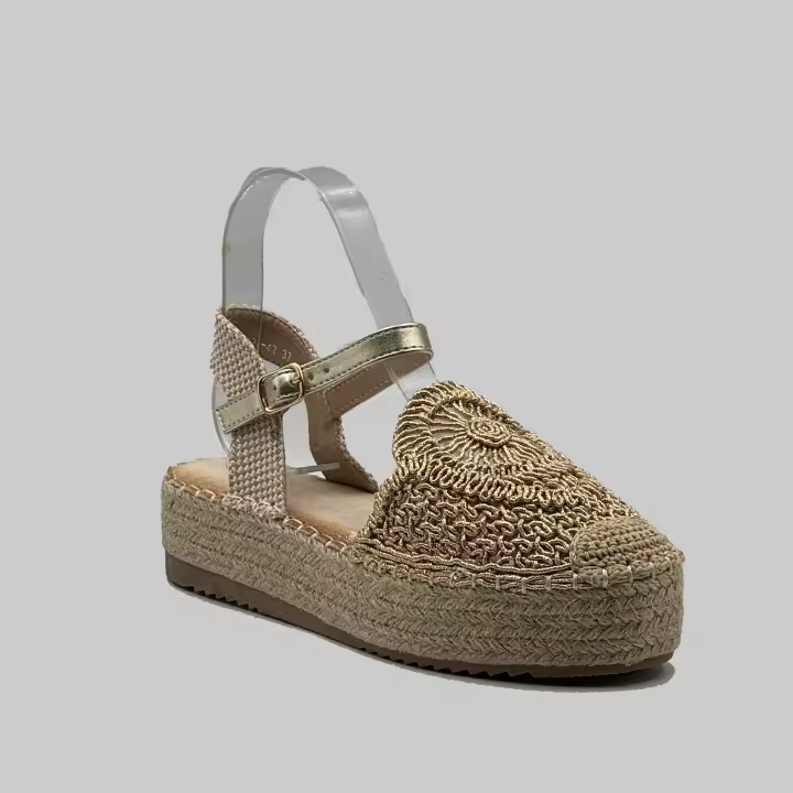 JZ Hermanos Sandalias alpargatas plataforma con tiras en el tobillo ideales para el verano para mujer - 1