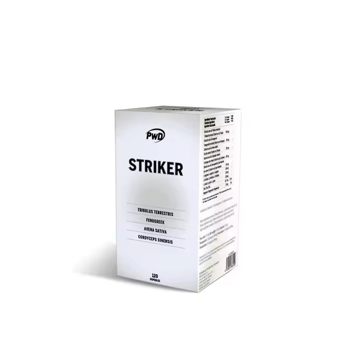 Striker 120 cápsulas(aumento de la producción de testosterona desde distintos flancos. Siendo esta la responsable del aumento de la masa muscular  y la fuerza, así como el aumento del deseo sexual y la libido. (PWD) - 1