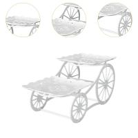 2 Tier Tratamiento De Mesa Para Fiestas Y Banquetes Estante De Postres Para Cumpleaños Plástico Resistente a La Humedad Para Pastelitos Y Dulces - details 4