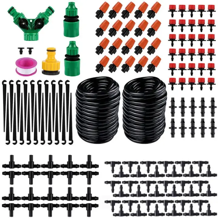 Kit De Riego Por Goteo Inteligente AISITIN 30m/100ft Con Sistema Automático De Programación Para Jardín Y Plantas Verdes - 1