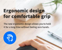 Ratón Inalámbrico Bluetooth Recargable Aieach Ergonómico Silencioso Para Computadora Laptop MacBook Con 4 Botones Y DPI De 2000 - details 6
