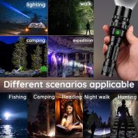 Linterna Táctica LED De Alta Potencia Para Caza Y Exteriores Lámpara Fuerte Recargable USB Luz Nocturna De Escuadrilla Resistente Al Agua - details 13