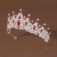 Diadema De Lujo Para Novia Con Estilo Griego Verde Y Roja Adorno Para El Cabello Para Damas En Boda Material Metálico Proveniente De Jiangsu China - details 5