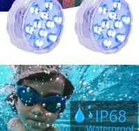 Lámpara Submersible RGB Con Adhesivo Magnético 16 Colores Luz Submarina Para Jardín Piscina Vaso Acuario Decoración 10 LEDs IP68 - details 1