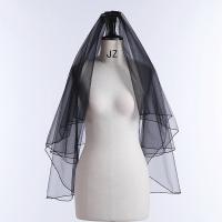 Nueva Llegada De Velos De Boda Negro Con Peine Dos Capas Estilo Sencillo De Brazo Vestido De Novia Accesorios De Boda 2025 - details 4
