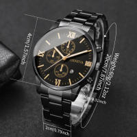 Reloj De Pulsera De Lujo Para Hombre Calendario Moda Roma Dial Cuarzo Sin Caja Material De Correa De Aleación Estilo Casual - details 10