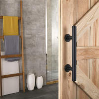Manija De Puerta Sliding Barn KAK De 12 Pulgadas Para Armario Interior Hebilla De Madera Acero Inoxidable Electroplazcado - details 13