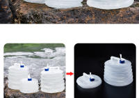 Bote De Agua Portátil Para Coche Y Exteriores Plegable De 5-15L Con Grifo Para Camping Picnic Senderismo Capacidad Ajustable Transparente - details 3