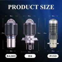 Faros LED Para Motocicleta 10000LM H4 H6 BA20D P15D Lente CSP Luz Blanca Amarilla Alto Bajo Motorbike Scooter - details 7