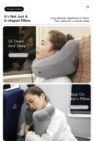 Almohada De Cuello Para Viaje U-Shaped Inflable Con Capucha Almohada De Siesta Para Coche Exterior Y Avión Almohada De Cuello De Viaje - details 1