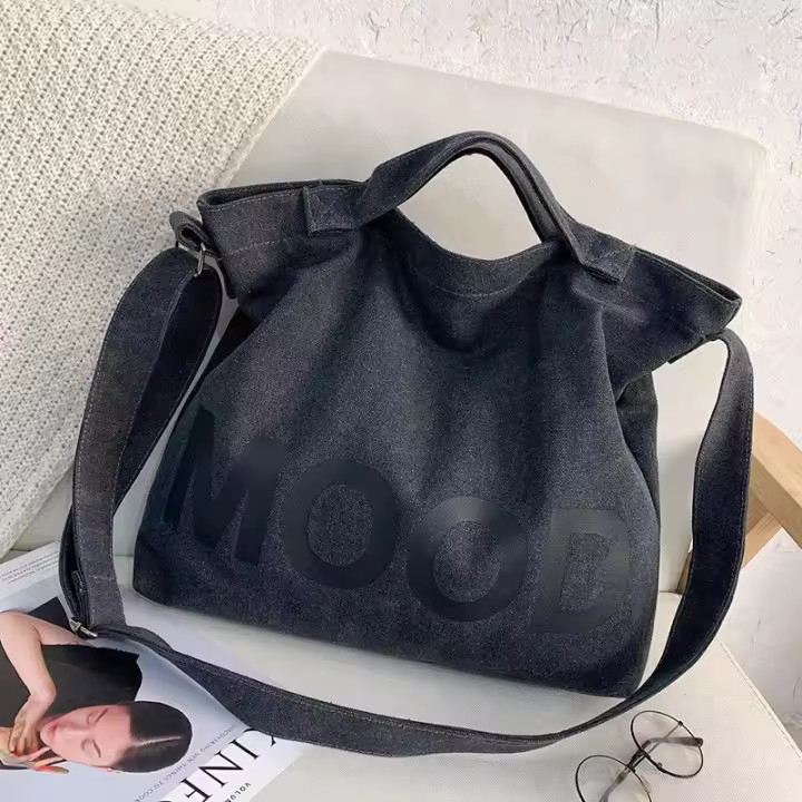 Bolsos de lona de moda para mujer, bolso de hombro, bolsos cruzados, bolsos de mano de gran capacidad de diseñador - 1