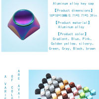 Teclado Mecánico Universal XDA Height Con Teclas De Color Aleación De Aluminio CNC Metal Personalizadas ESC Graduación Arcoíris - details 3