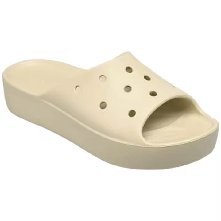 Calzado Crocs modelo Classic Platform Slide en color Beig - 1