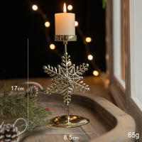 Soporte De Vela De Árbol De Navidad De Hierro Fundido Dorado Con Estrella Y Ciervo Decoración De Mesa Para Navidad Y Año Nuevo - details 7